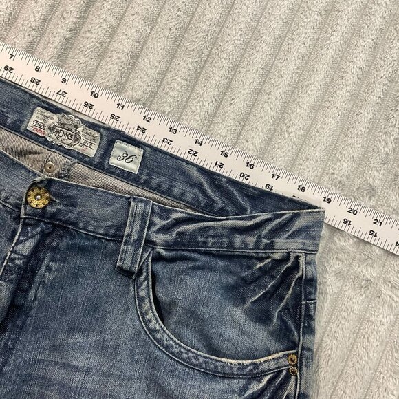 Akademiks Jeans Mens 36 True‎ Fit Y2K Distressed Embroidered Streetwear Denim - Picture 7 of 14